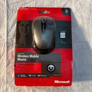 Microsoft Wireless Mouse in Red and Gray